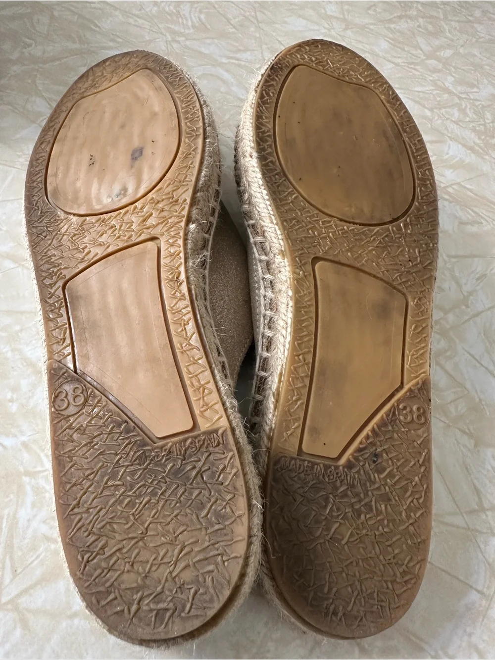 Glitter Espadrille Mule - Rose Gold. Neiman Marcus Sz 38
